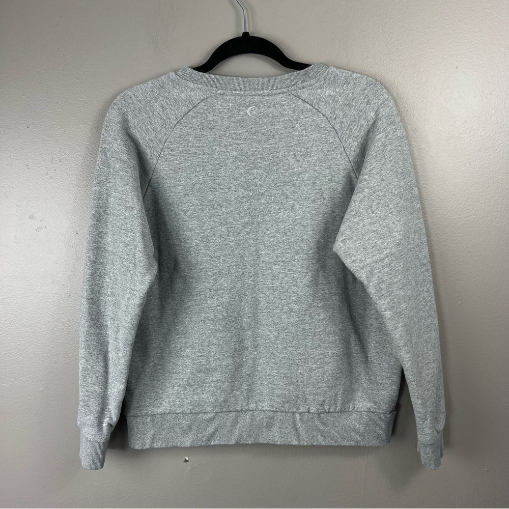 Zyia Active Gray Mountain Patch Crew Neck Sweatsh… - image 3